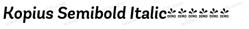 Kopius Semibold Italic字体转换